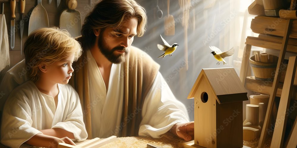 saint Joseph and Jesus together