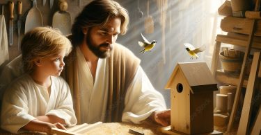 saint Joseph and Jesus together