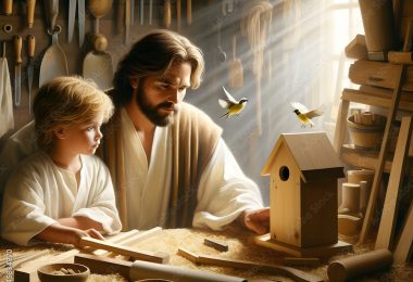 saint Joseph and Jesus together